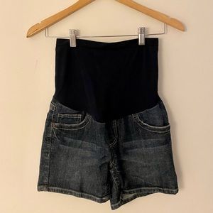 Indigo Blue maternity jean denim shorts - size XS